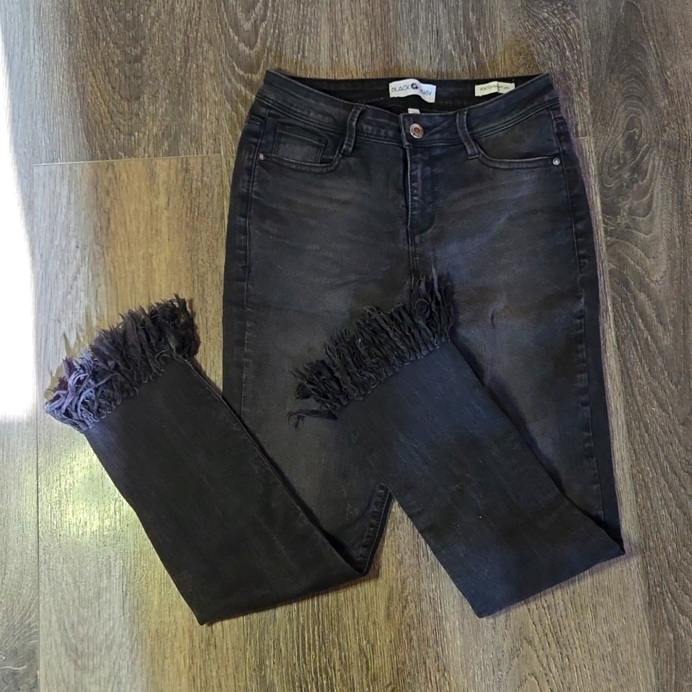 Black Fringe Pants